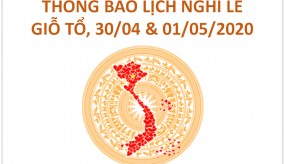 THÔNG BÁO LỊCH NGHỈ LỄ GIỖ TỔ, 30/04 & 01/05 NĂM 2021